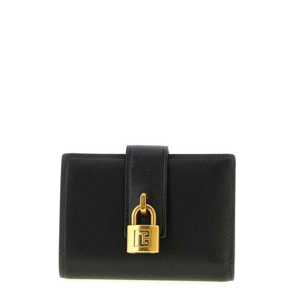 Balmain Black Lamb Leather Women's Cardholder